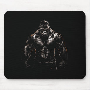 Gorilla Monkey Gym Wear Bodybuilding Workout Motiv Mouse Mat
