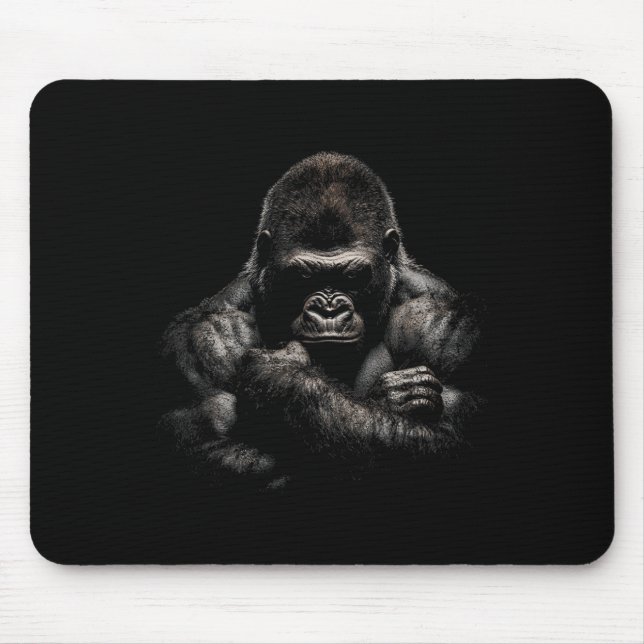 Gorilla Monkey Gym Wear Bodybuilding Workout Motiv Mouse Mat (Front)