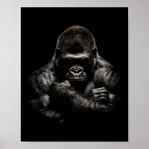 Gorilla Monkey Gym Wear Bodybuilding Workout Motiv Poster