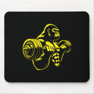 Gorilla Monkey Gym Weight Lifting Bodybuilding Wor Mouse Mat