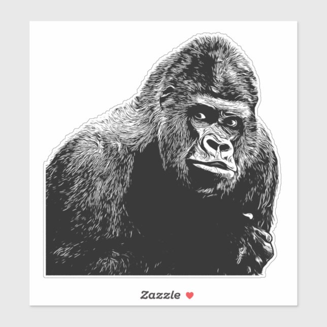 Gorilla Monkey Illustration Jungle safari animals (Sheet)