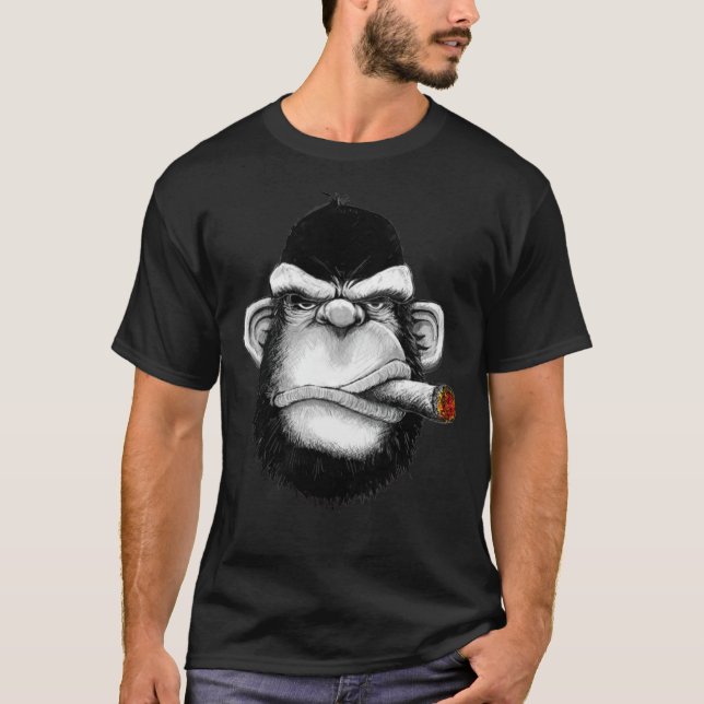 Gorilla monkey with cigar Classic T-Shirt (Front)