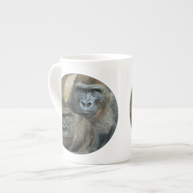 Gorilla Mother and son Bone China Mug (Front Left)