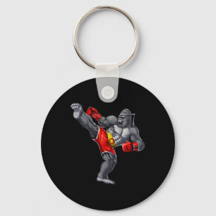 Gorilla Muay Thai Boxing Karate Kickboxing Martial Key Ring