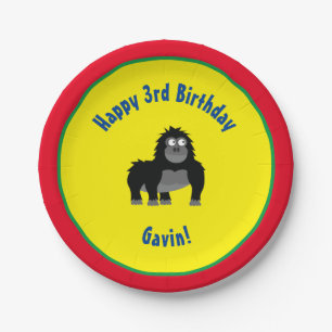 Gorilla Paper Plates Animal Birthday Party