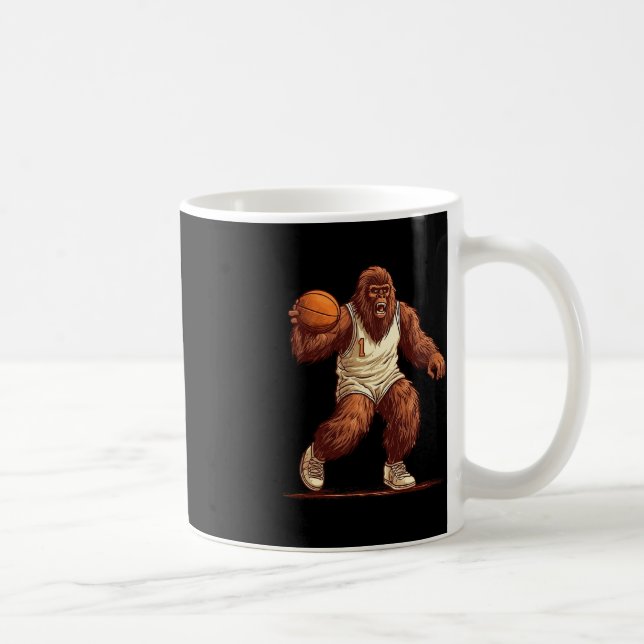 Gorilla Playing Basketball Fun Gorilla Basketball  Coffee Mug (Right)