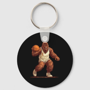 Gorilla Playing Basketball Fun Gorilla Basketball  Key Ring
