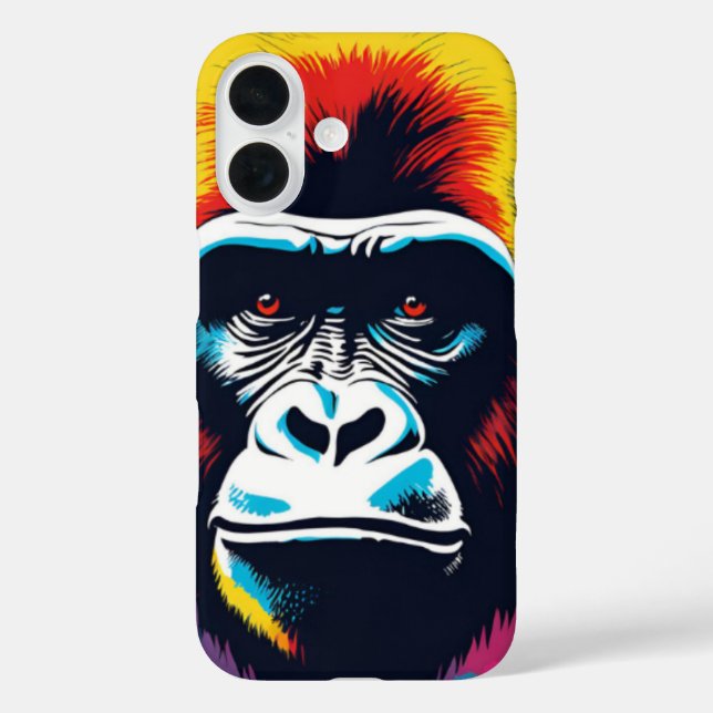Gorilla Pop Art Cartoon Drawing Case-Mate iPhone Case (Back)