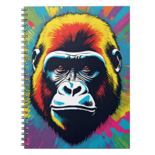 Gorilla Pop Art Cartoon Drawing Notebook