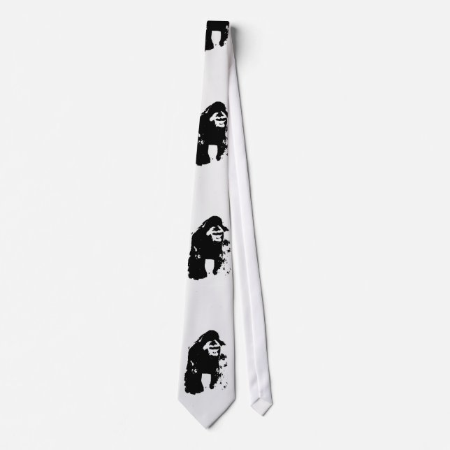 Gorilla Pop Art Custom Ties (Front)