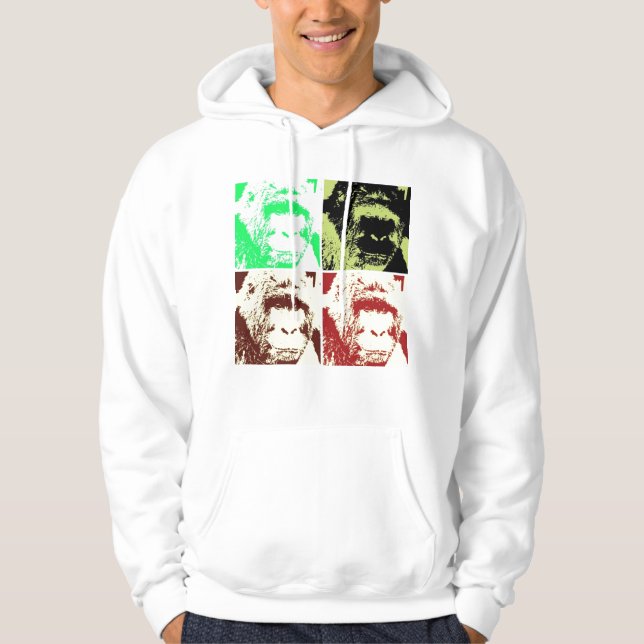 Gorilla Pop Art Hoodie (Front)
