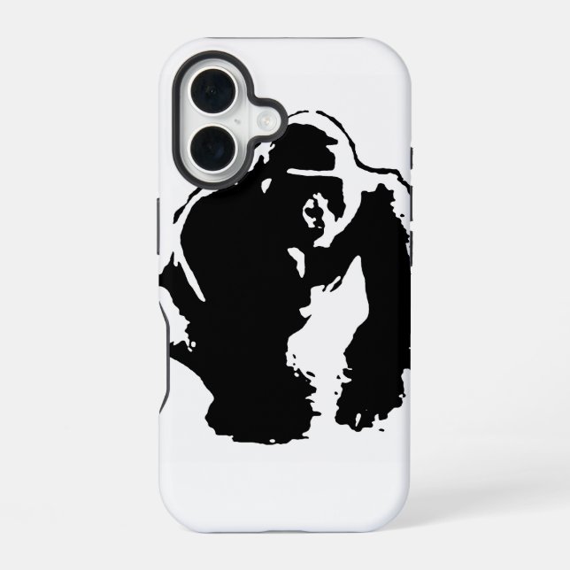 Gorilla Pop Art iPhone 16 Case (Back)