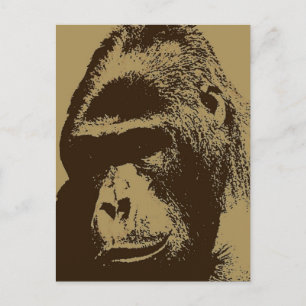 Gorilla Pop Art Postcard