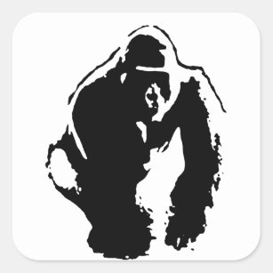 Gorilla Pop Art Square Sticker