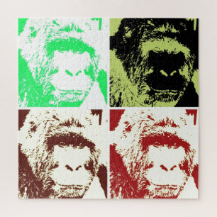 Gorilla Pop Art - Wild Animals Artworks Jigsaw Puzzle