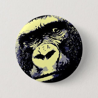 Gorilla Portrait 6 Cm Round Badge