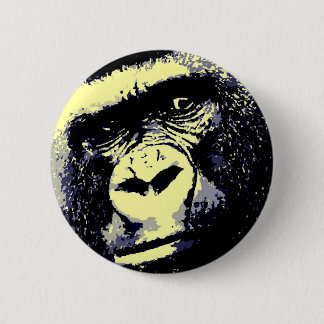 Gorilla Portrait 6 Cm Round Badge