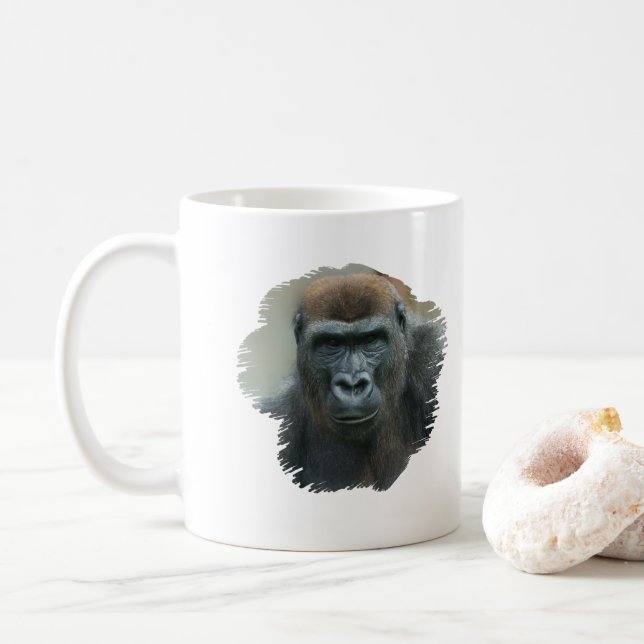 Gorilla Portrait Coffee Mug (With Donut)
