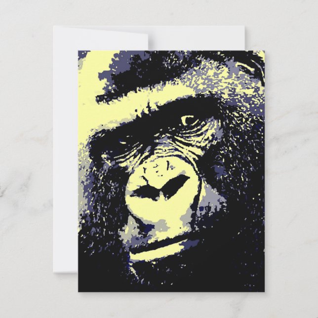 Gorilla Portrait Invitations (Front)