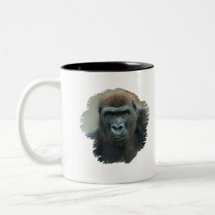 Gorilla Portrait Two-Tone Coffee Mug