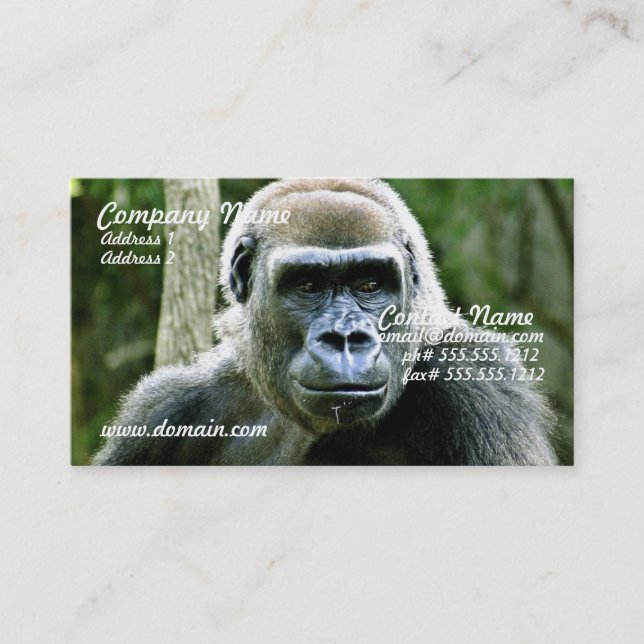 Gorilla Profile Business Card (Front)