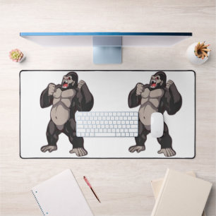 Gorilla Roaring Ape Monkey Desk Mat