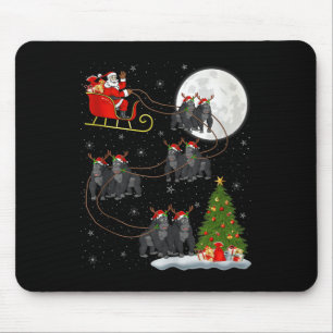Gorilla Santa Sleigh Flying Funny Magical Christma Mouse Mat