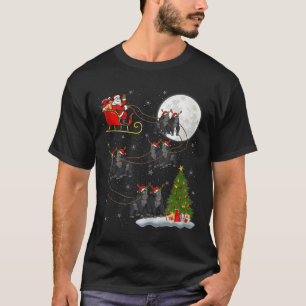 Gorilla Santa Sleigh Flying Funny Magical Christma T-Shirt