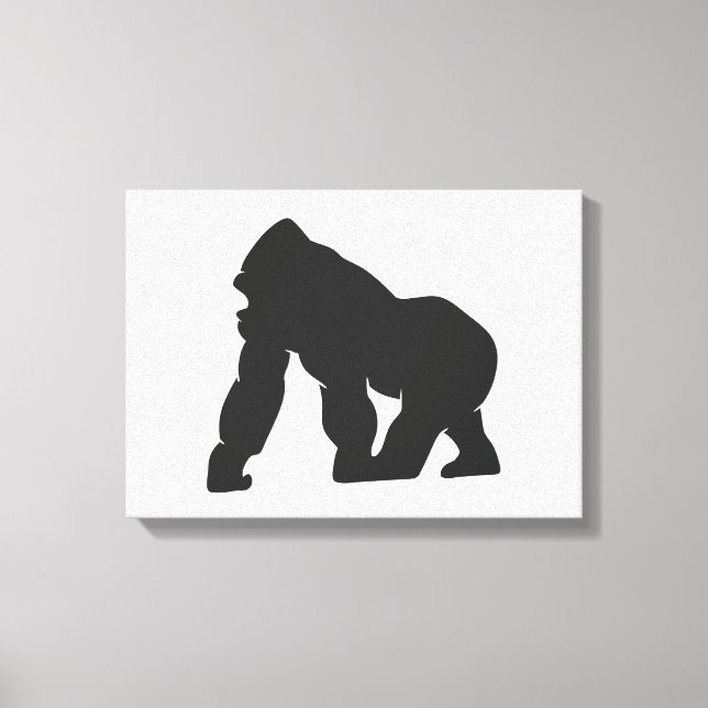 Gorilla silhouette canvas print (Front)