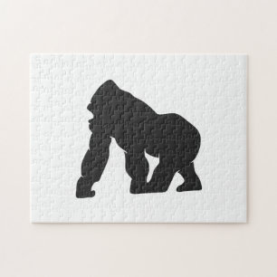 Gorilla silhouette jigsaw puzzle