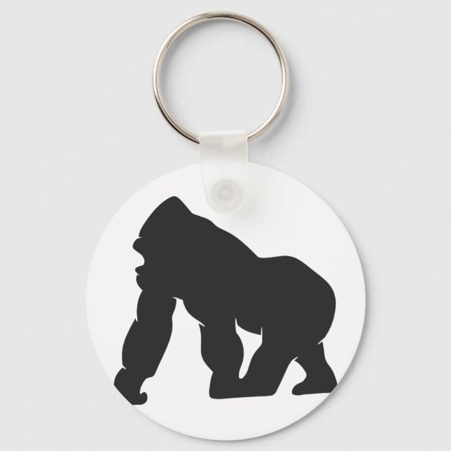 Gorilla silhouette key ring (Front)
