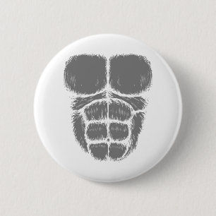 gorilla sixpack 6 cm round badge