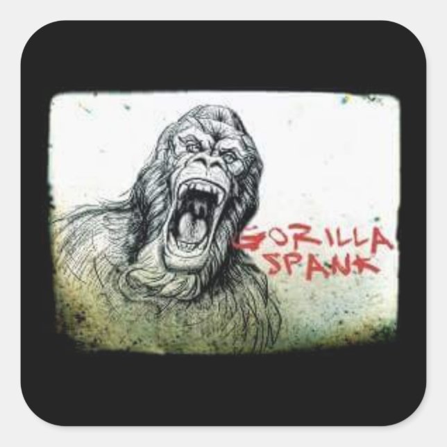Gorilla Spank Angry Gorilla Sticker (Front)