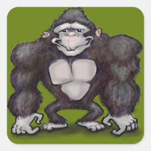 Gorilla Square Sticker