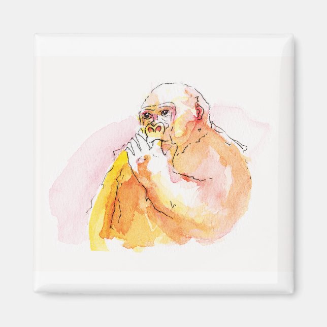 Gorilla sucking fingers Magnet FINGER SUCKING GORI (Front)