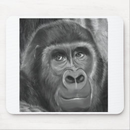 Gorilla sucking fingers MousePad2 指しゃぶりのゴリラトートバッグ Mouse Mat