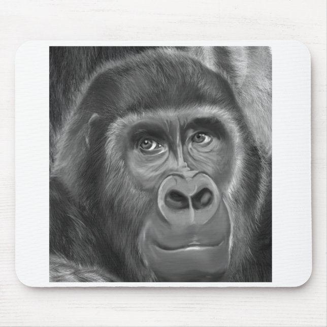 Gorilla sucking fingers MousePad2  指しゃぶりのゴリラトートバッグ Mouse Mat (Front)