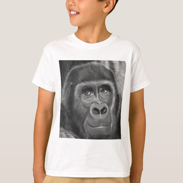 Gorilla sucking fingers T-shirt 2指しゃぶりのゴリラ (Front)