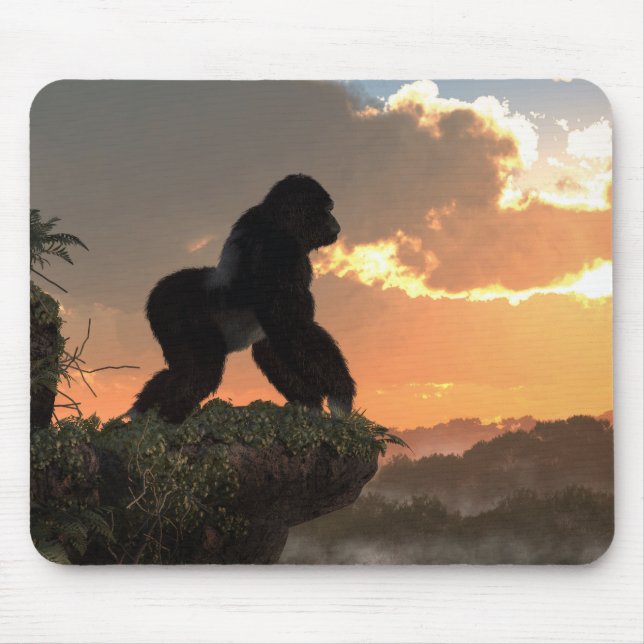 Gorilla Sunset Mouse Mat (Front)