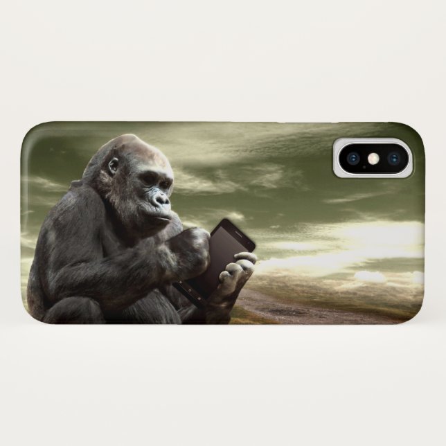 Gorilla Takes to the Tablet Case-Mate iPhone Case (Back (Horizontal))