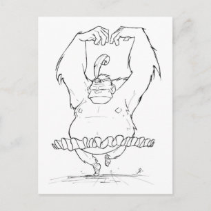 Gorilla Tutu Postcard