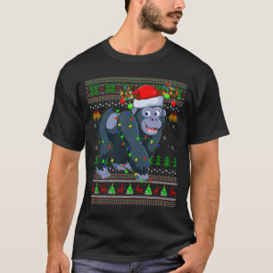 Gorilla Ugly Christmas Sweaters Holiday Santa Cute
