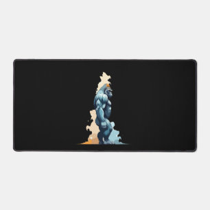 Gorilla Vector Art with Vibrant Colours Desk Mat