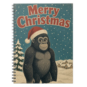 Gorilla Village Snow Animal Christmas Notebook