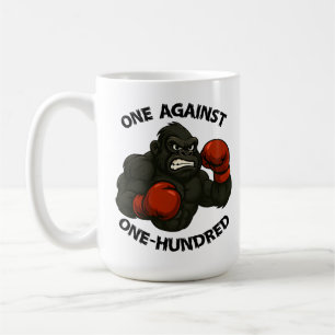 Gorilla Vs 100 - Funny Gym Gorilla, Coffee Mug