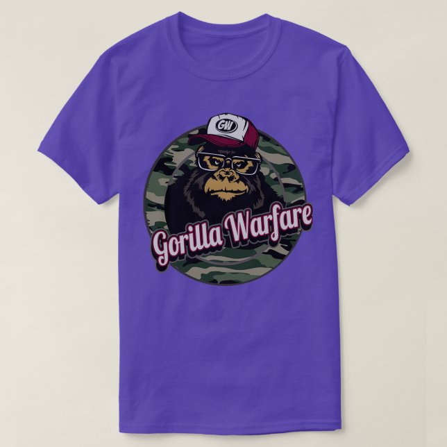 Gorilla Warfare cool camo design T-Shirt (Design Front)