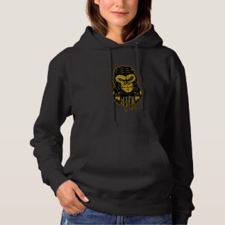 Gorilla Wearing Headphones Dj Gorilla listening mu Hoodie