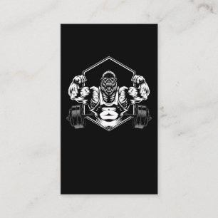 Gorilla Weightlifting Powerlifting Motivation Business Card