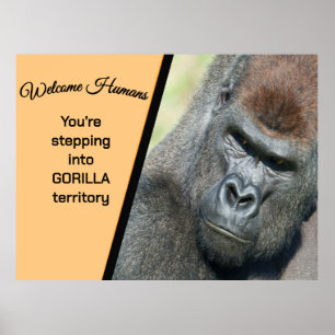 Gorilla Welcome Poster