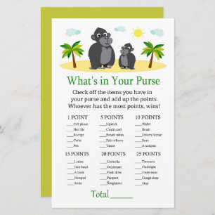 Gorilla What's in your purse game baby shower